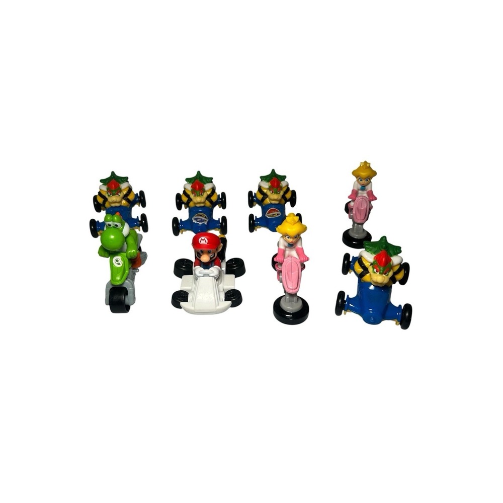 Nintendo Super‎ Mario Kart Collectible Figures Cars, Lot of 8